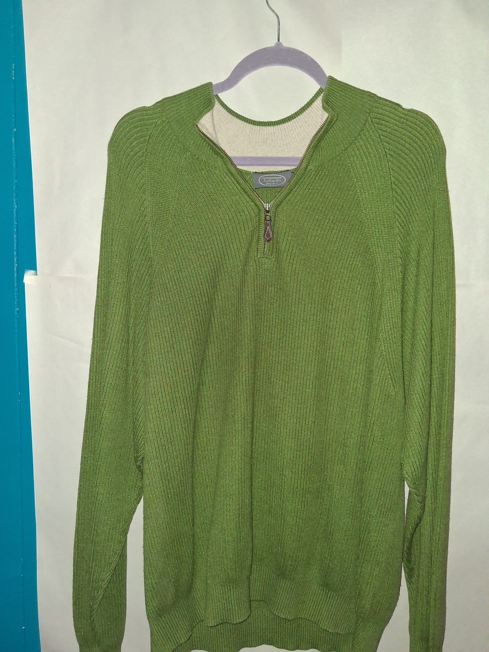 Talbots Olive Green Half-Zip Sweater